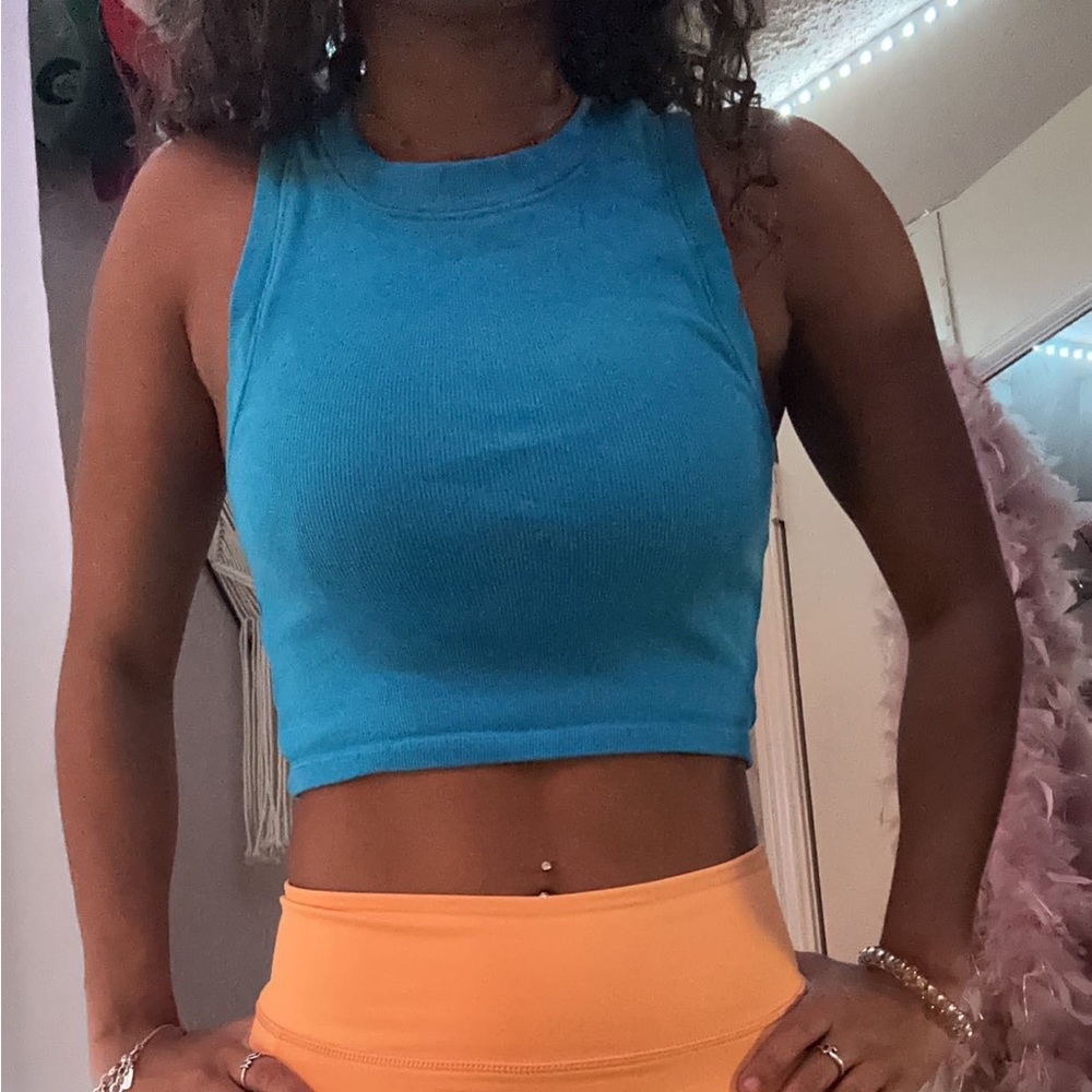 Zara basic blue top - Picture 3 of 3